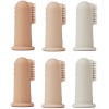 Set van 6 vingertandenborstels - Simon finger toothbrush 6-pack rose multi mix